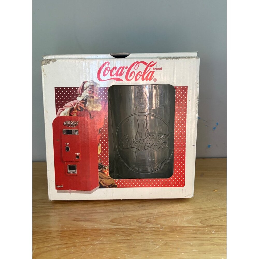 Coca-Cola Santa Glass Mug 20 3/4 Oz 1997 Vintage Christmas Edition NOS